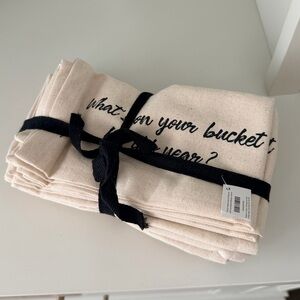 URBAN BARN Reflection Napkins Set of 8 Natural Colour Total 100% Cotton NEW